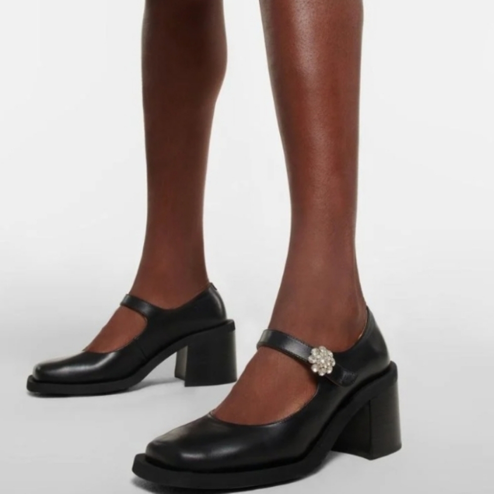 ****SOLD****Ganni crystal embellished Mary Janes.